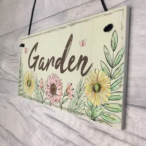 Red Ocean Garden Sign Door Shed Garden SummerHouse Plaque Home Decor Friendship Nan Mum Gift