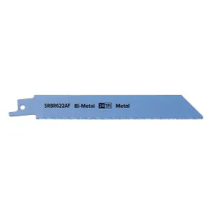 Sealey 150mm 24 TPI Metal Reciprocating Saw Blade Pack of 5 Pieces SRBR622AF