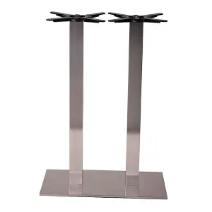 Daniella Steel Rectangle Table Base Twin Poseur