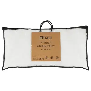 Bed Pillow ERRIGAL Microfibre High 40 x 80 cm White