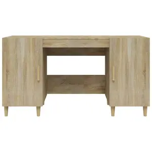 Berkfield Desk Sonoma Oak 140x50x75 cm Engineered Wood