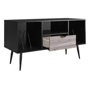 Copley TV-Stand with 1 Drawer Black/Oak