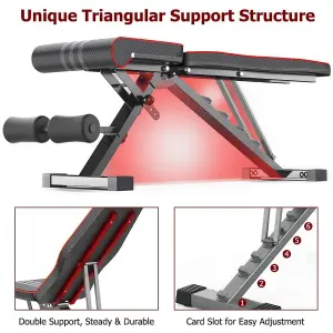 Adjustable Weight Bench, 300KG Foldable Workout Bench