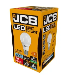 JCB 8.5w ES 6500k Frosted GLS LED Light Bulb - Daylight