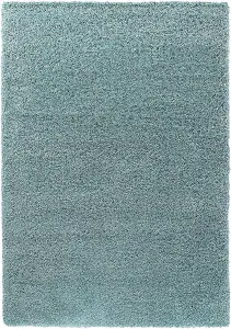 Modern Extra Large Small Soft 5cm Shaggy Non Slip Bedroom Living Room Carpet Runner Area Rug - Duck Egg 120 x 170 cm