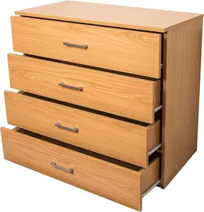 Beech Chest of 4 Drawers Anti Bowing  Support 67 x 72 x 33 cm