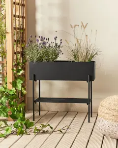 Elevated Plant Pot VINCA Metal Black