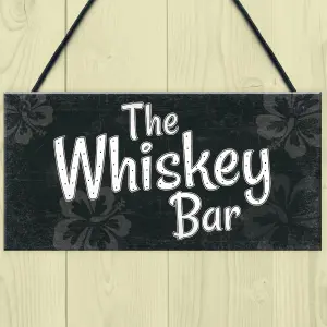 Red Ocean The Whiskey Bar Sign Home Bar Plaque Garden Shed Pub Man Cave Sign Friendship Gift