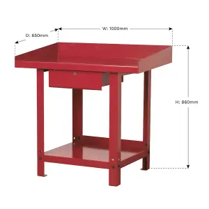 Sealey Workbench Steel 1 Meter With 1 Drawer Work Top 600kg Capacity AP1010