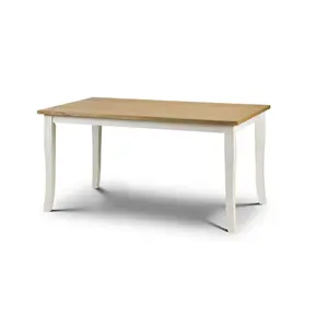 Conklin Solid Wood Base Dining Table Ivory