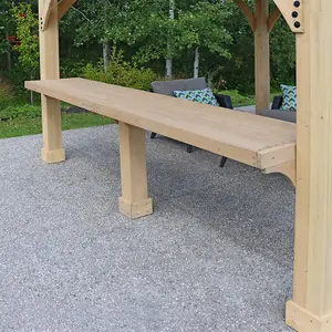 12ft x 12ft (3.7m x 3.7m) Meridian Gazebo with Wooden Bar Counter