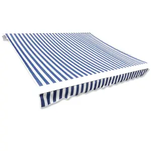 Berkfield Awning Top Sunshade Canvas Blue & White 500x300 cm