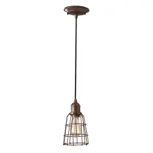 Elstead Urban Renewal 1 Light Ceiling Pendant Parisian Bronze, E27