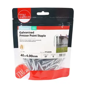 TIMCO Presser Point Staples Galvanised - 40 x 4.00