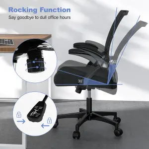 COSTWAY Ergonomic Office Chair Mesh Computer Desk Chair