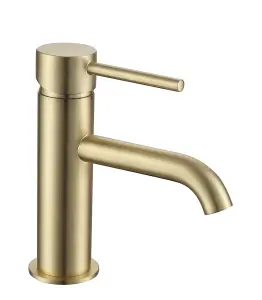 Aquarius RF-Series Cold Start Mono Basin Mixer Tap inc Waste Brushed Brass