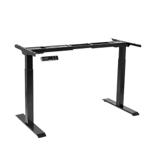 Dellonda Black Electric Adjustable Desk Frame Digital Controls 100kg Heavy Duty