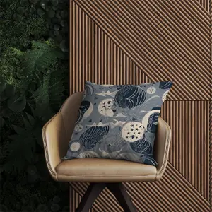 Abstract Moon and Stars Outdoor Cushion 60cm x 60cm