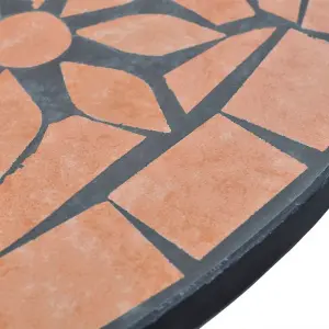 Berkfield Bistro Table Terracotta 60 cm Mosaic