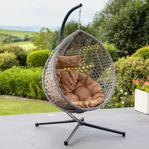 Ibstone Swing Egg Pod Chair - Brown