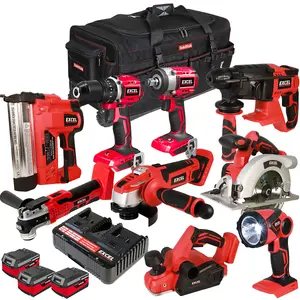 Excel 18V 9 Piece Power Tool Kit with 3 x 4.0Ah Batteries EXL10146