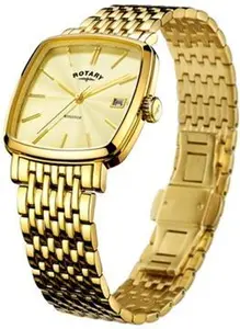 Rotary Men's Windsor Gold-Plated Bracelet Watch