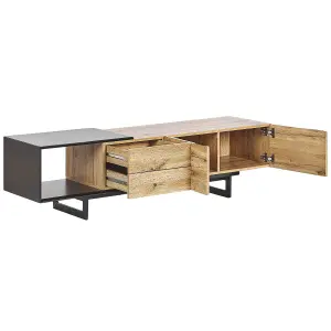 Beliani Modern TV Stand Light Wood FIORA