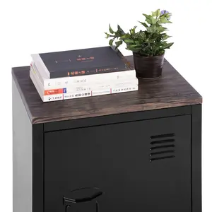 Mira Bedside Table Black Gray