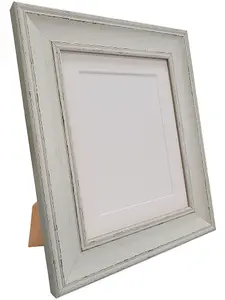 Scandi Pale Grey Frame with White Mount for Image Size 12 x 8 Inch