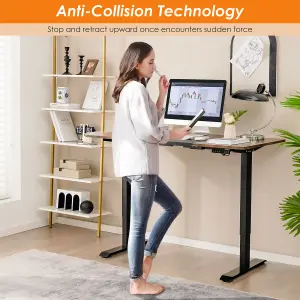 Costway Electric Standing Desk Stand-up Ergonomic Computer Workstation w/ Smart Controller