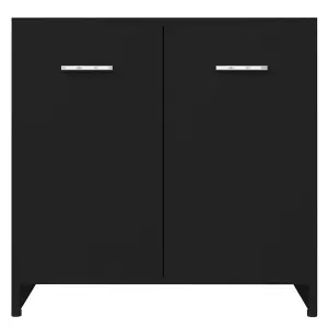 Berkfield Bathroom Cabinet Black 60x33x61 cm Engineered Wood