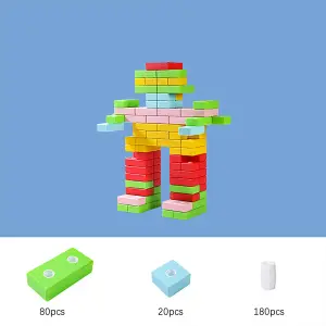 Colorful Stacking Building Blocks Toy for Kids -50-Piece Set