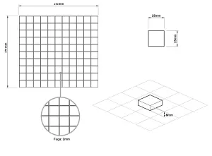 Glass mosaic on mesh for bathroom or kitchen 272mm x 272mm - Check Mate