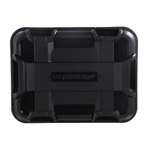 Ezy Storage Bunker tough Black 120L XL Stackable Wheeled Storage box with Lid