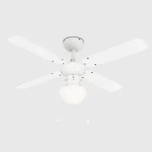 ValueLights White Ceiling Fan Light