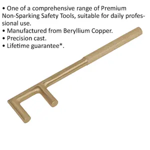 High-Quality 35 x 250mm Non-Sparking Valve Handle - Beryllium Copper Precision Cast Tool