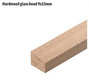 Glass bead hardwood (2.4m lengths) 15x9mm (pack of 5) FREE DELIVERY