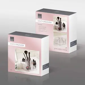 7 Section Vanity Organiser - Clear Acrylic Cosmetic Makeup Display Box - Lipstick Jewelry Makeup Display Tidy Box