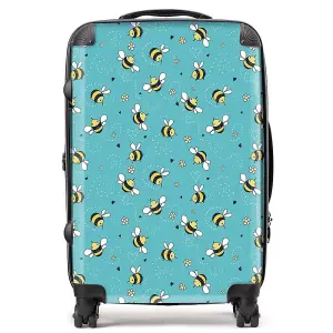 Hand Drawn Busy Bees Suitcase - Medium