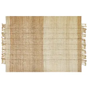 Jute Area Rug 160 x 230 cm Beige KARKIN