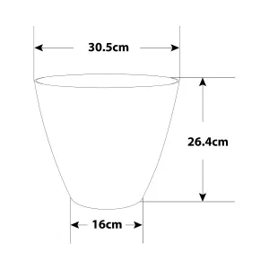 30cm Pot Savannah Planter Windswept Fusion Round Plastic Plant Flower Garden