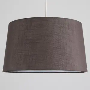 ValueLights Doretta Modern Tapered Grey Faux Linen Ceiling Pendant Table Lamp Light Shade