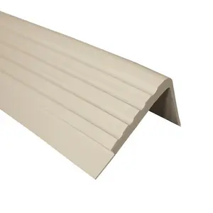 Anti non slip stair  nosing rubber angle step edge trim PVC RO 90cm beige