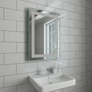 Rinse Bathrooms 700 x 500mm Illuminated LED Bathroom Mirror with Demister IP44