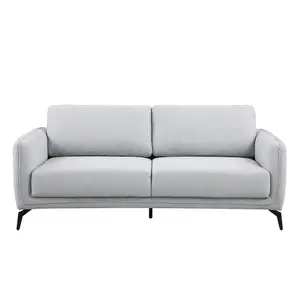 Oslo Modern Scandi Style Fabric Living Room 3 Seater Sofa (Light Grey)