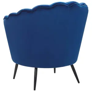 Armchair LOVIKKA Velvet Navy Blue