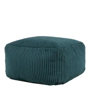 icon Dalton Corduroy Recliner Bean Bag Chair & Footstool Teal Green