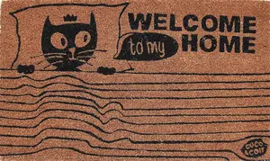 Coco & Coir Door Mat Indoor Funny Cat Design Entrance Welcome Mat 45cm x 75cm CAT LOVE