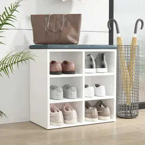 Berkfield Shoe Cabinet White 52.5x30x50 cm