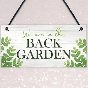 Back Garden Signs Hanging Door Wall Plaque Welcome Sign Home Decor Family Gift